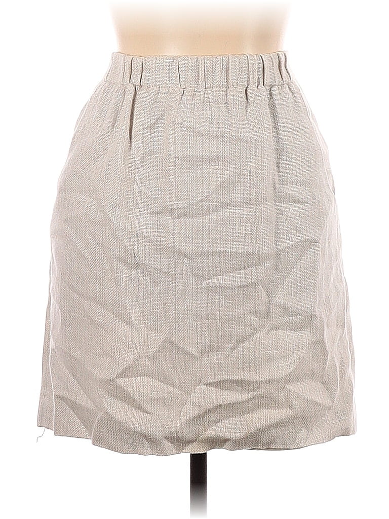 Ann Taylor LOFT 100% Linen Tan Casual Skirt Size 10 - 74% off | thredUP