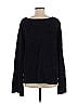 Slate & Willow Color Block Solid Black Animal Print Sweater Size M - photo 2