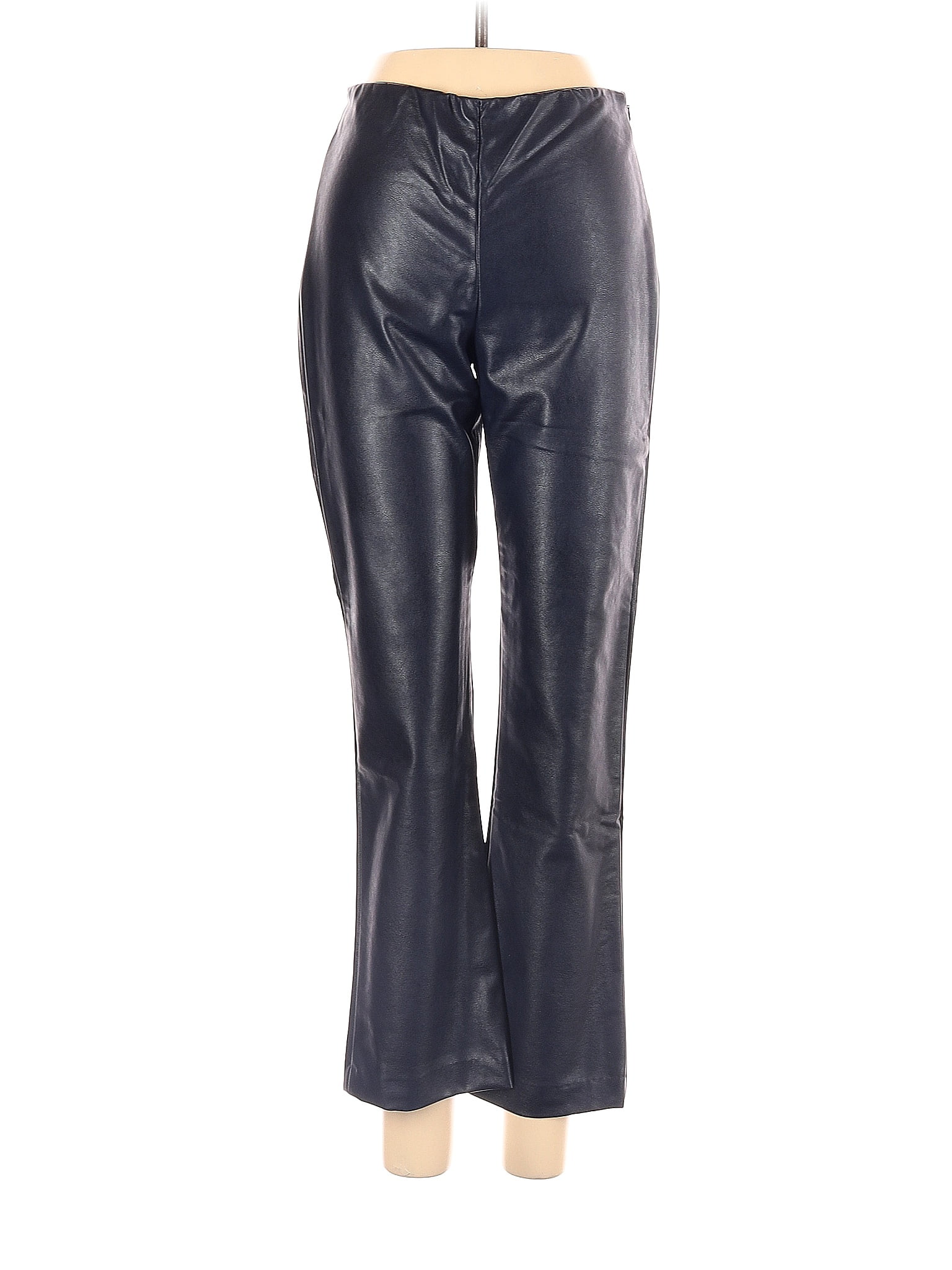 Tuckernuck 100% Polyester Solid Blue Faux Leather Pants Size S - 78% ...