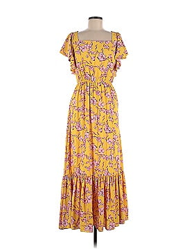 Sachin + Babi Yellow Flutter Sleeve Floral Dress (view 1)