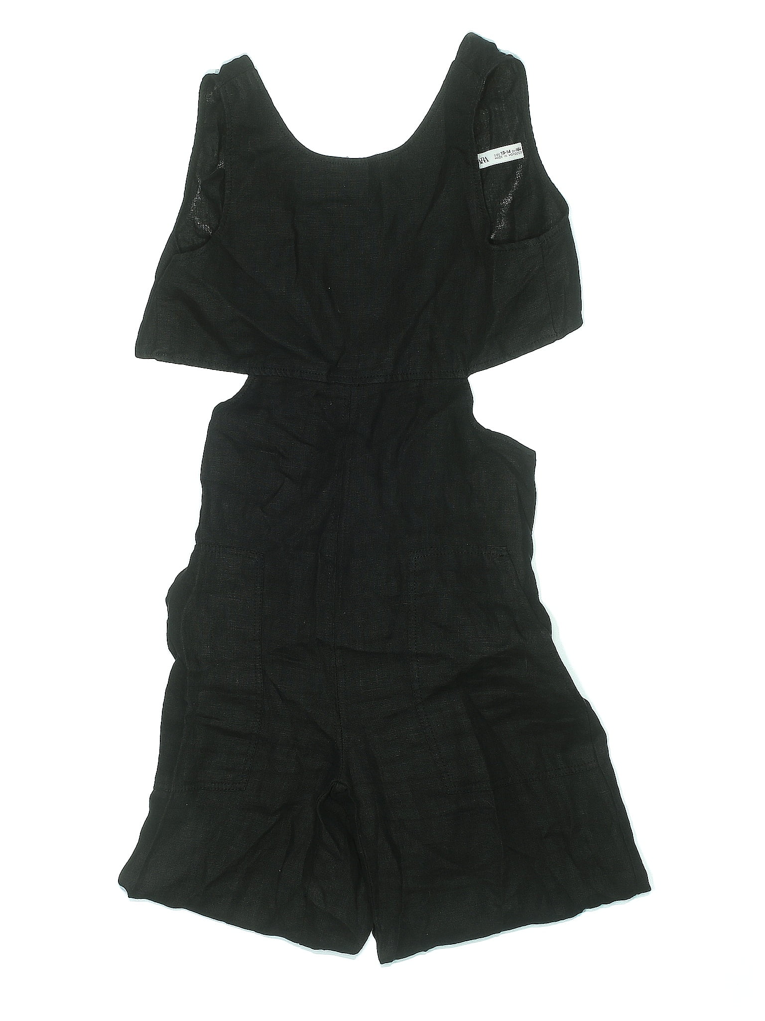 Zara Solid Black Jumpsuit Size 13 14 60 off thredUP