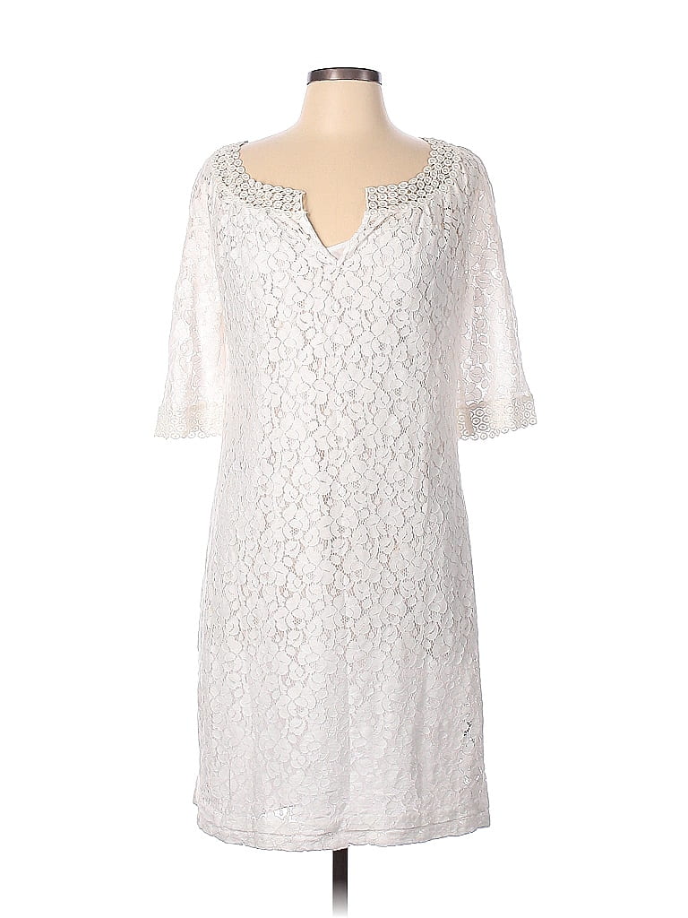 Nicole by Nicole Miller Solid White Cocktail Dress Size 10 - photo 1