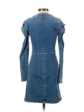 Jonathan Simkhai Classic Denim Long Sleeve Ruffle Dress (view 2)