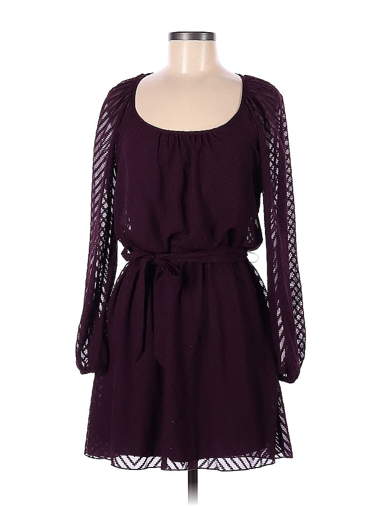 Speechless 100% Polyester Solid Purple Burgundy Casual Dress Size M - photo 1