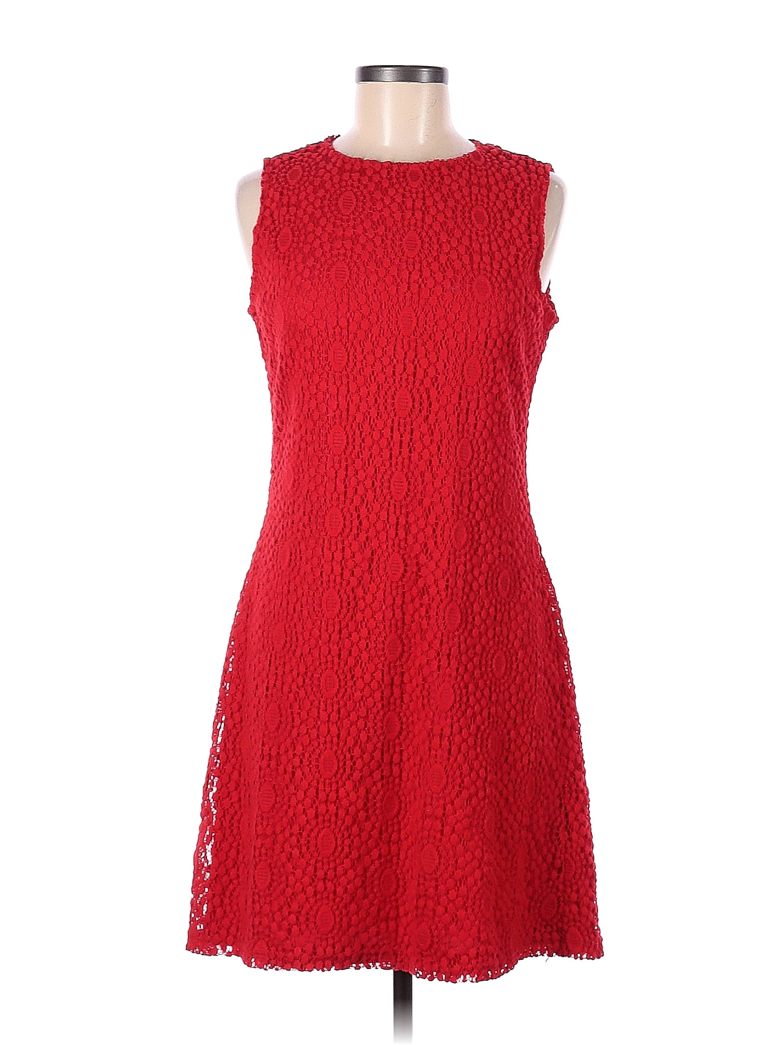 Zac And Rachel 100 Polyester Solid Red Cocktail Dress Size 6 70 Off