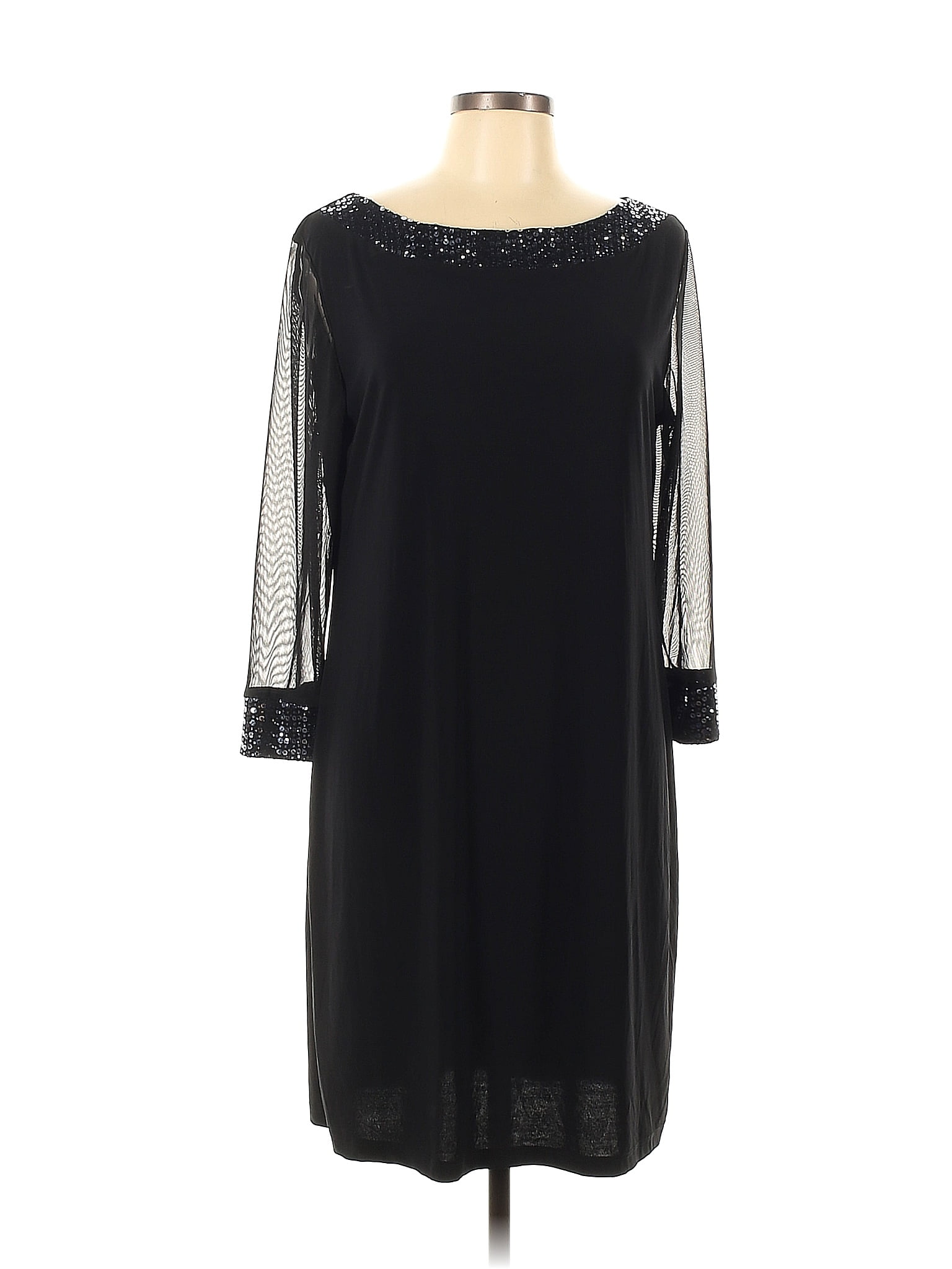 Nik and Nash Solid Black Cocktail Dress Size L - 75% off | thredUP