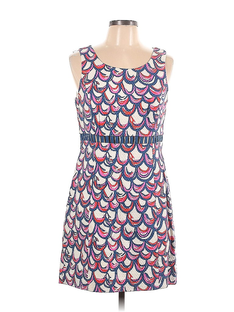 Lilly Pulitzer 100 Cotton Multi Color Pink Casual Dress Size 10 61