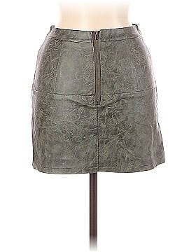 Mint Vanilla Faux Leather Skirt (view 2)
