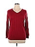 Roaman's Solid Red Long Sleeve Top Size 14 (M) - photo 1