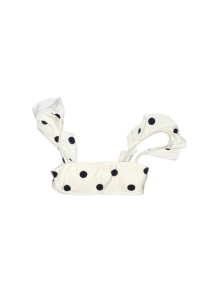 Forever 21 Polka Dots Ivory White Swimsuit Top Size S - photo 1