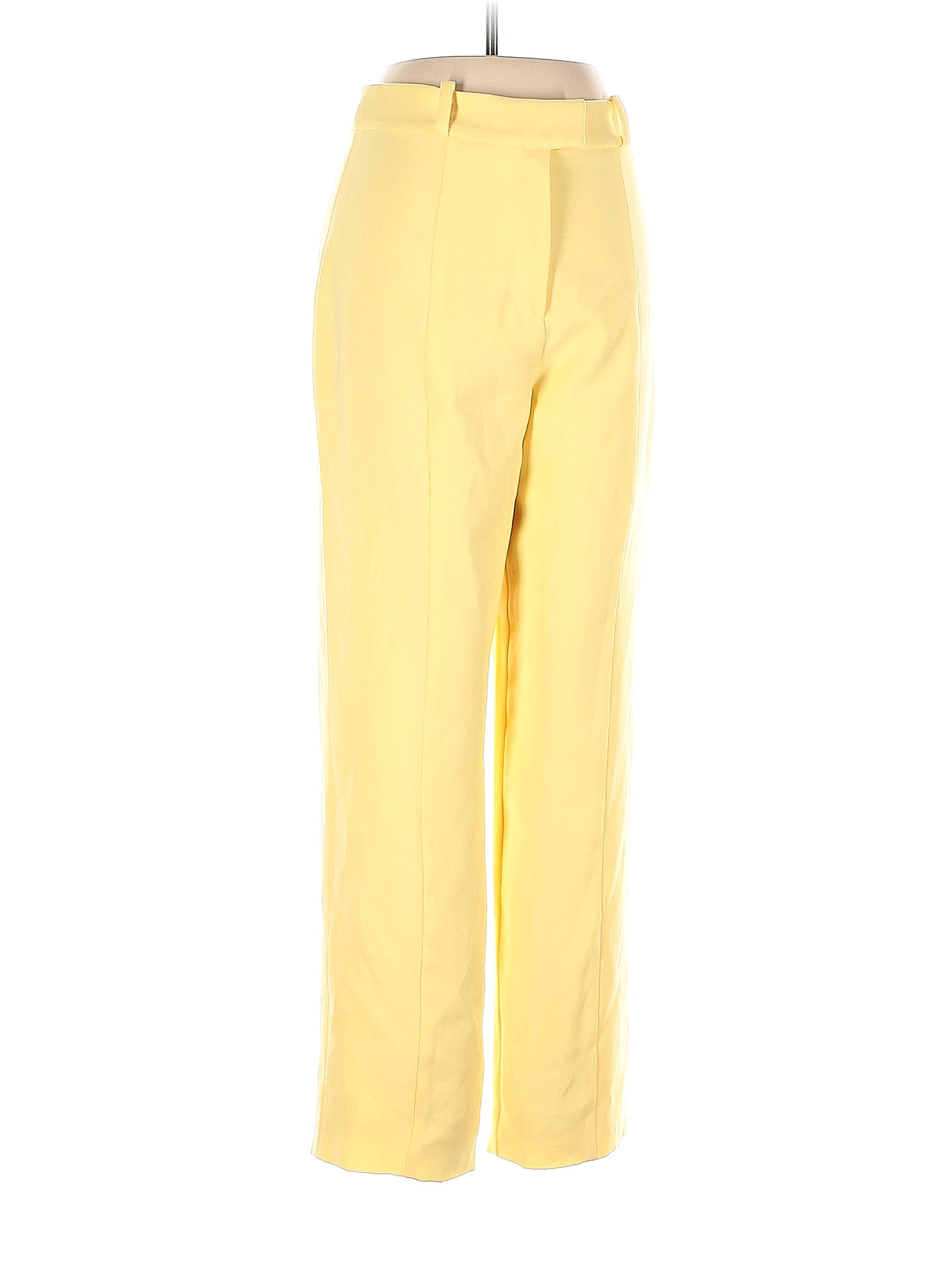 Lovers + Friends 100% Polyester Solid Yellow Dress Pants Size S - 76% ...