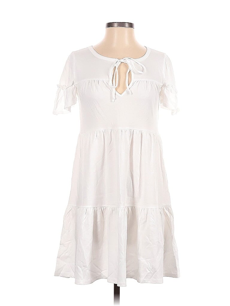 J.Crew 100% Cotton White Casual Dress Size XXS - photo 1