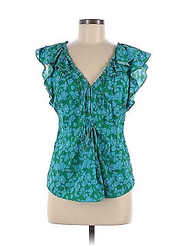 Derek Lam Collective Blue Floral Tie Top (view 1)