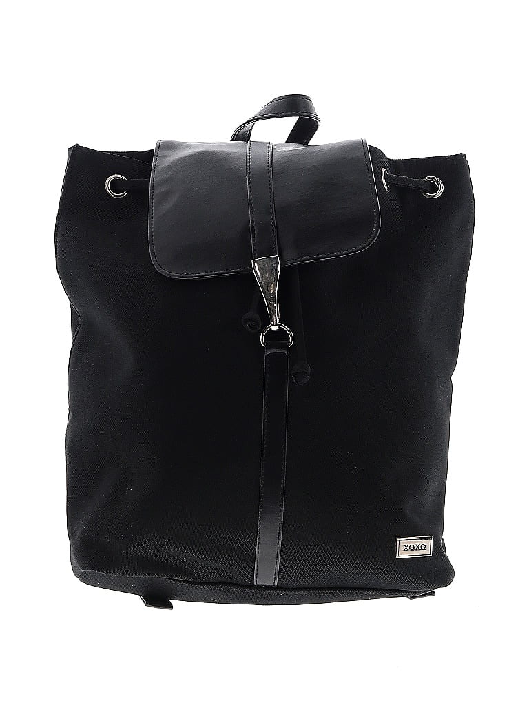 XOXO Solid Black Backpack One Size 56 off thredUP