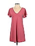 Leith Solid Burgundy Casual Dress Size XXS - photo 1