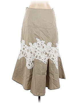 Derek Lam Collective Khaki Lace Detail Skirt (view 2)