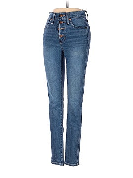 Madewell 10" High-Rise Skinny Jeans in Dewitt Wash: Button-Front TENCEL&trade; Denim Edition (view 1)