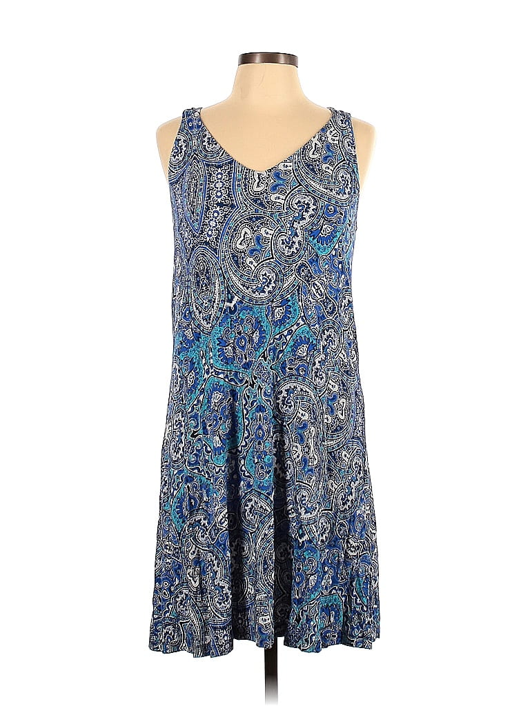 Sigrid Olsen Multi Color Blue Casual Dress Size L - 79% off | thredUP