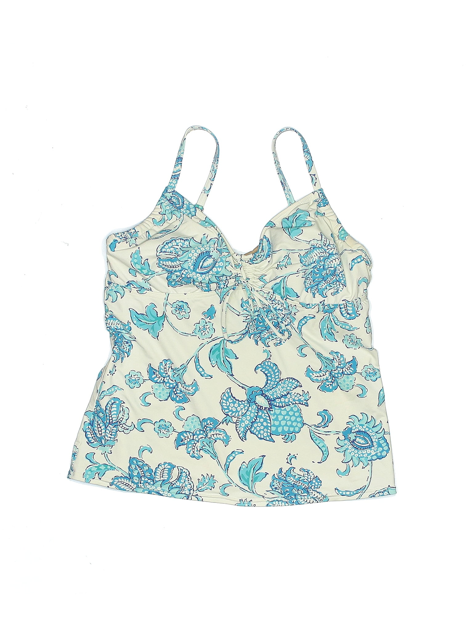 Lands' End Floral Multi Color Blue Swimsuit Top Size 10 - 67% off | thredUP