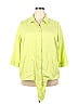 Cj Banks Green Long Sleeve Button-Down Shirt Size 2X (Plus) - photo 1