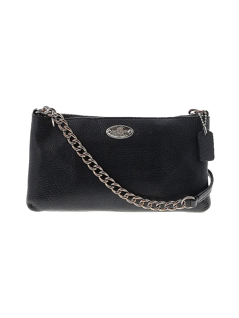 Coach Factory 100 Leather Solid Black Leather Crossbody Bag One Size