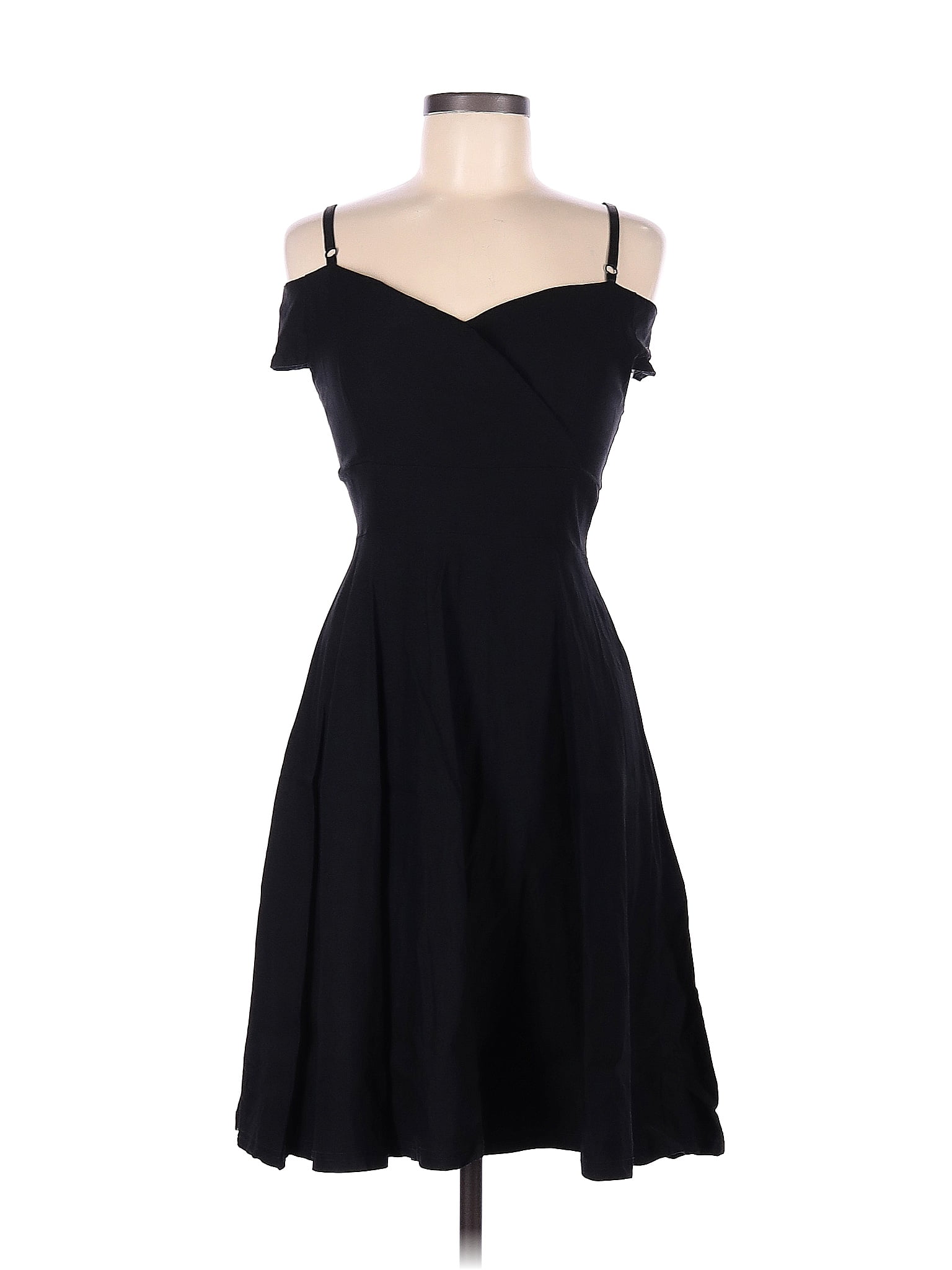 Assorted Brands Solid Black Cocktail Dress Size M 54 Off Thredup