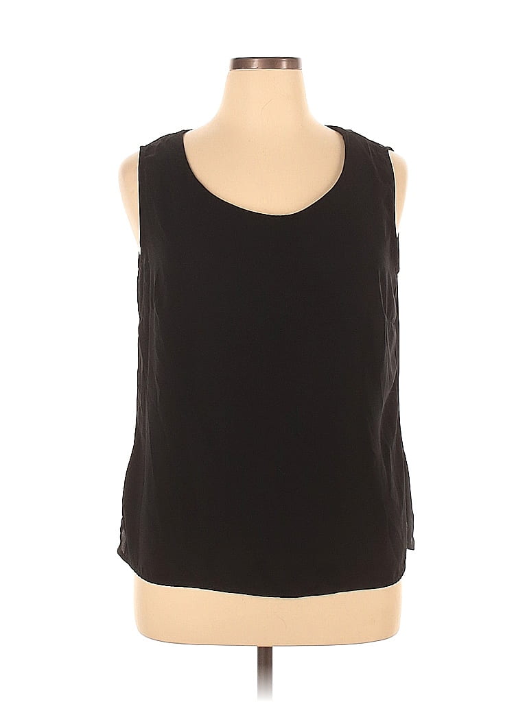 Notations 100% Polyester Polka Dots Black Sleeveless Blouse Size XL - photo 1
