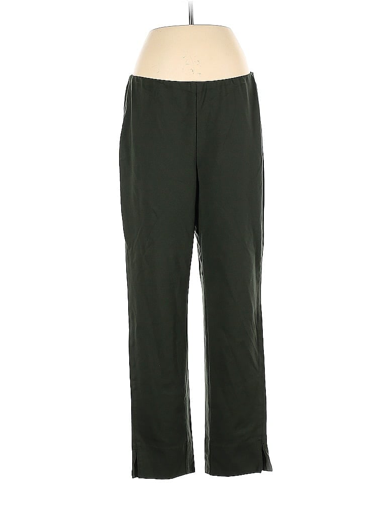 J.Jill Solid Green Black Casual Pants Size L - photo 1