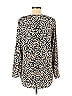 Apt. 9 100% Polyester Animal Print Leopard Print Ivory Tan Long Sleeve Blouse Size M - photo 2