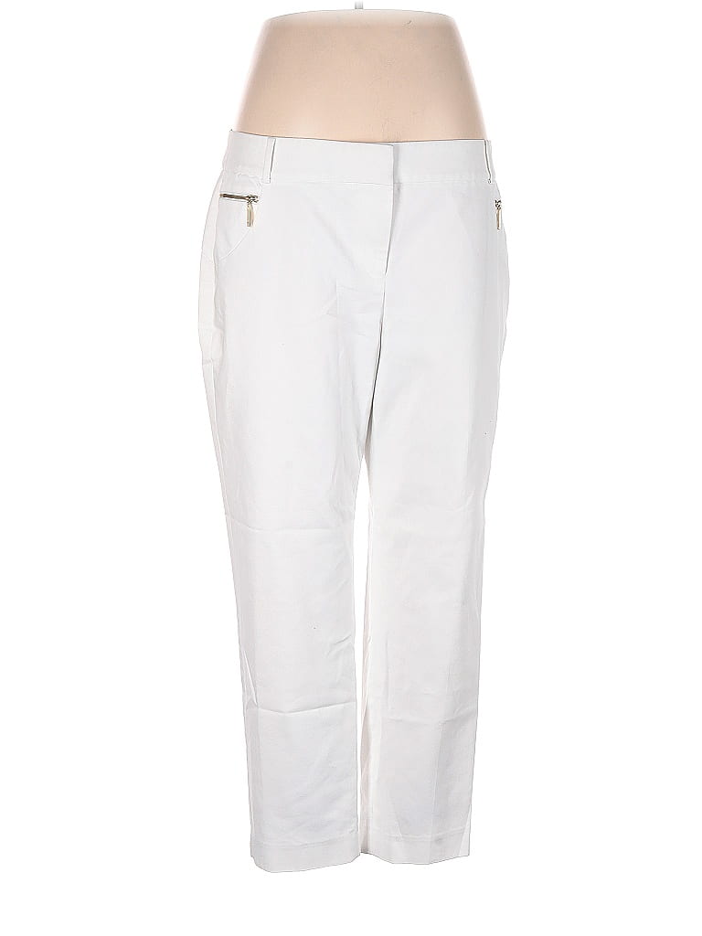 Chaus Solid White Casual Pants Size 16 - 75% off | thredUP