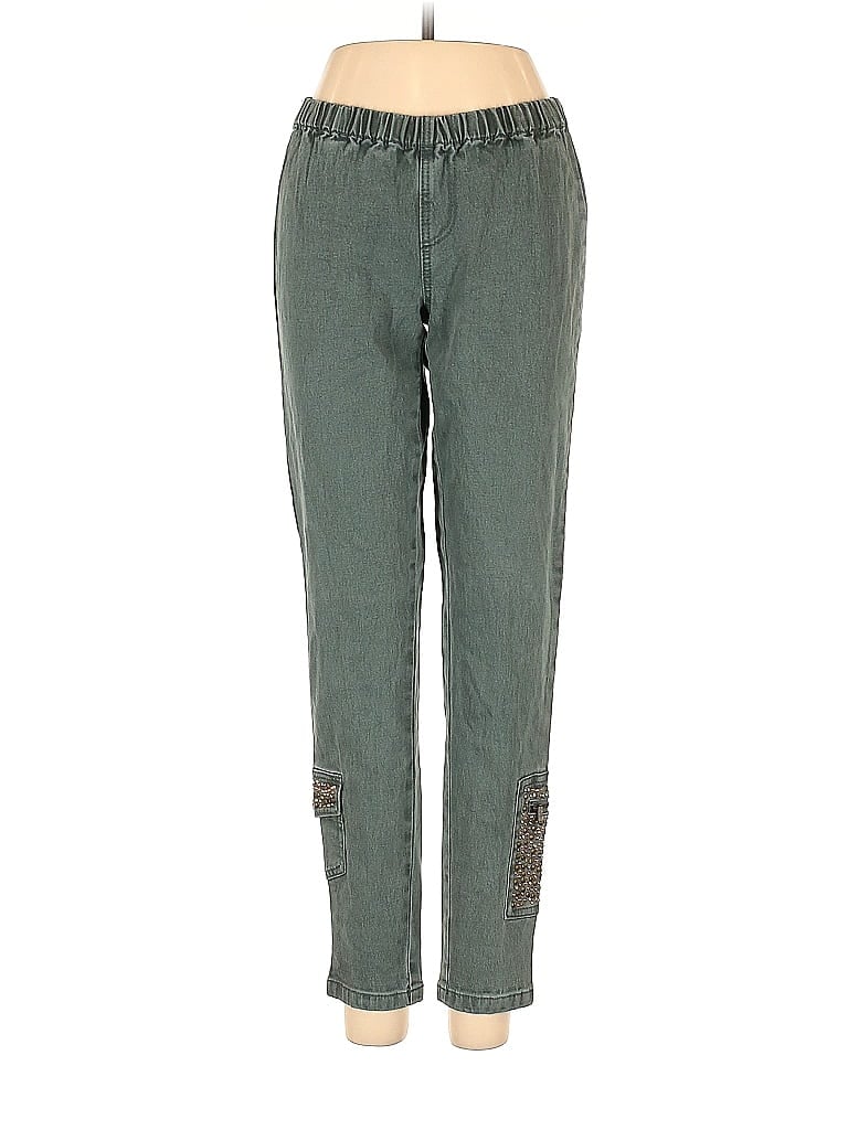 DG^2 by Diane Gilman Animal Print Green Blue Jeans Size XS (petite) - photo 1