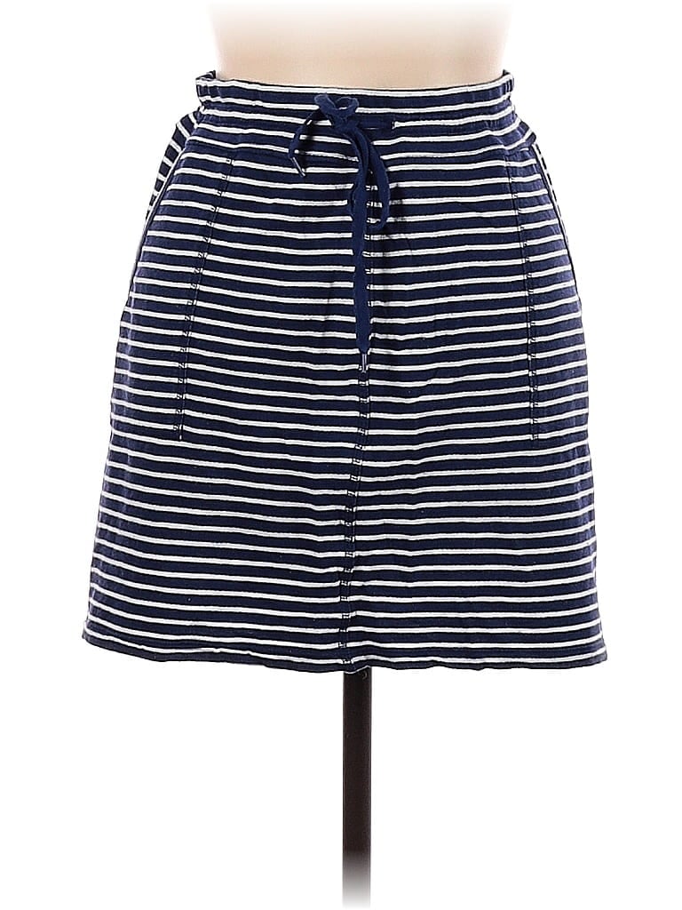Jones New York 100% Cotton Stripes Blue Casual Skirt Size L - photo 1