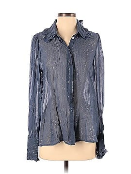 7 For All Mankind Long Sleeve Silk Top (view 1)