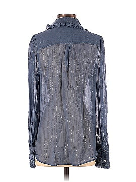 7 For All Mankind Long Sleeve Silk Top (view 2)