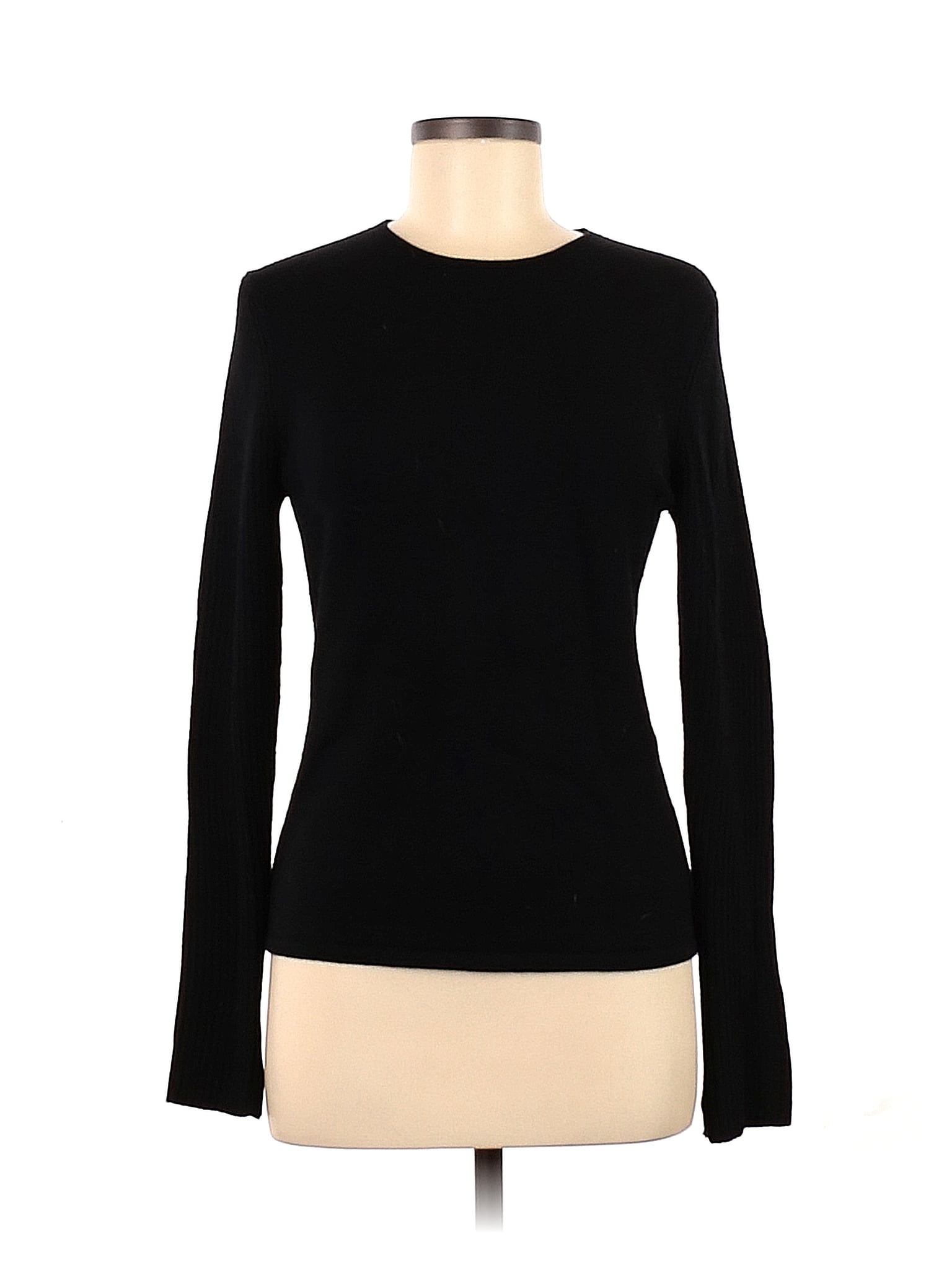 Elie Tahari Color Block Solid Black Wool Pullover Sweater Size M - 85% ...