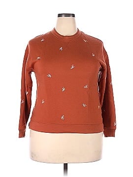 Madewell Bow Embroidered Double-Crewneck Sweatshirt (view 1)
