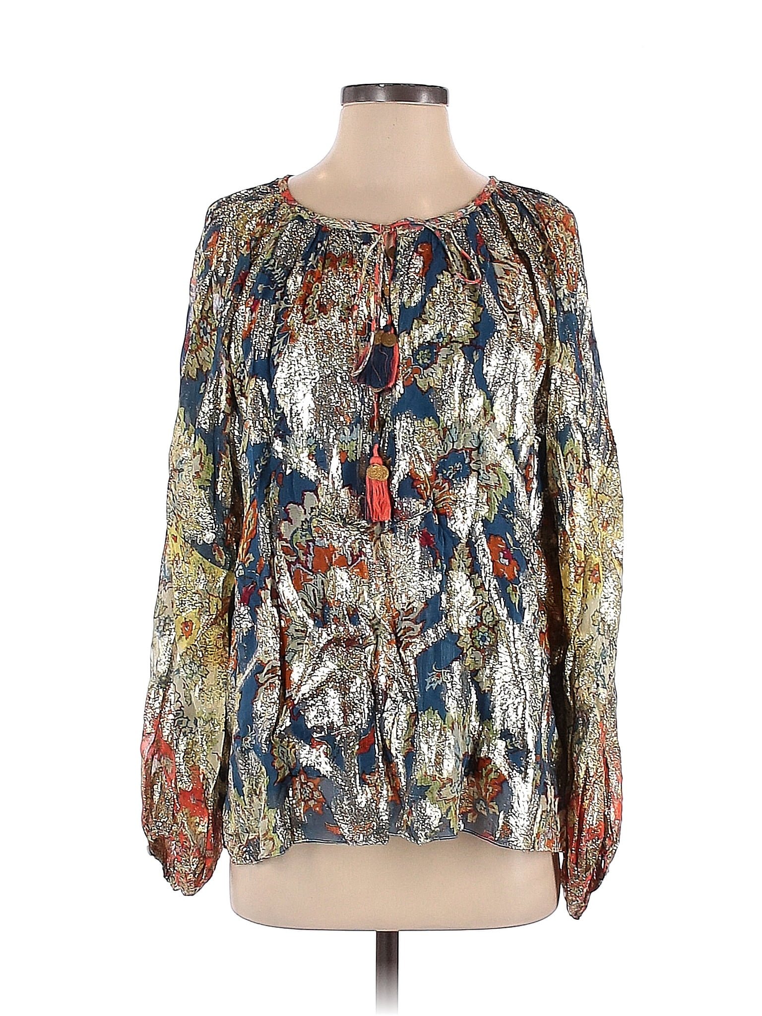 Verb by Pallavi Singhee Blue Long Sleeve Blouse Size XS 90 off ThredUp