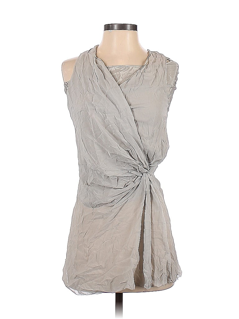 Donna Karan New York Gray Sleeveless Silk Top Size 2 - 88% off | ThredUp