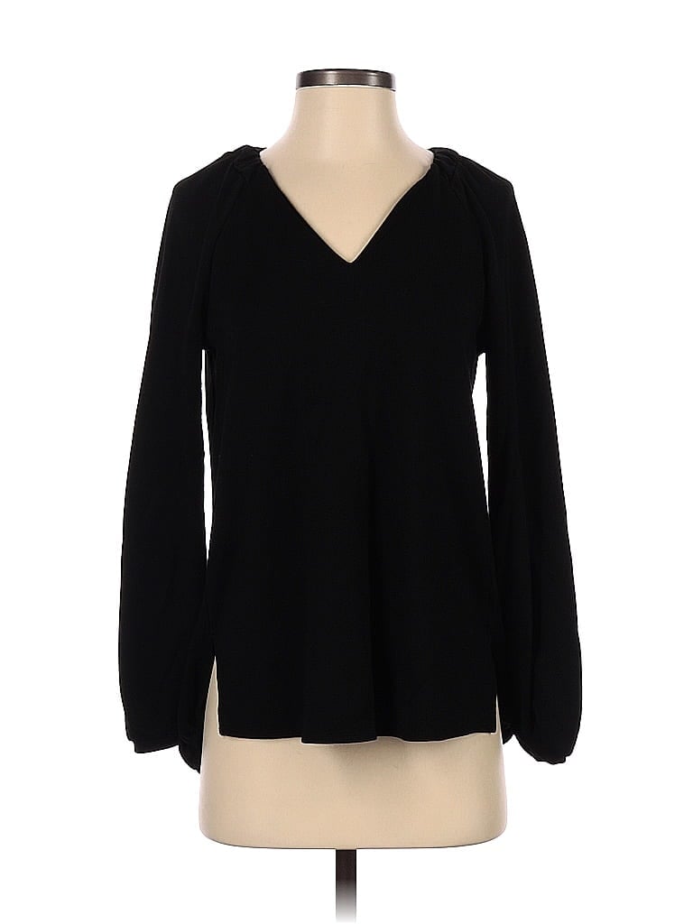 Pre-owned Cabi Long Sleeve Blouse In Black