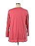 LOGO by Lori Goldstein 100% Cotton Pink Long Sleeve Top Size 1X (Plus) - photo 2