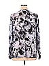 LOGO by Lori Goldstein Gray Long Sleeve Blouse Size XL - photo 2