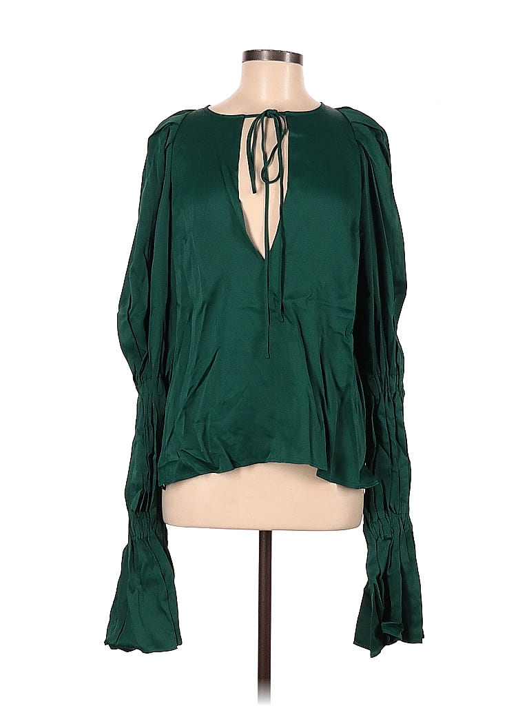 Khaite Green Long Sleeve Blouse Size M - photo 1