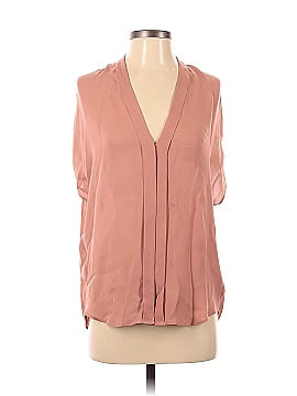 Vince. Short Sleeve Silk Top (view 1)