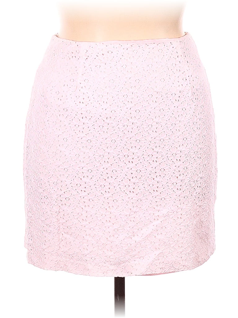 Connected Apparel 100% Acetate Pink Casual Skirt Size 14 - photo 1