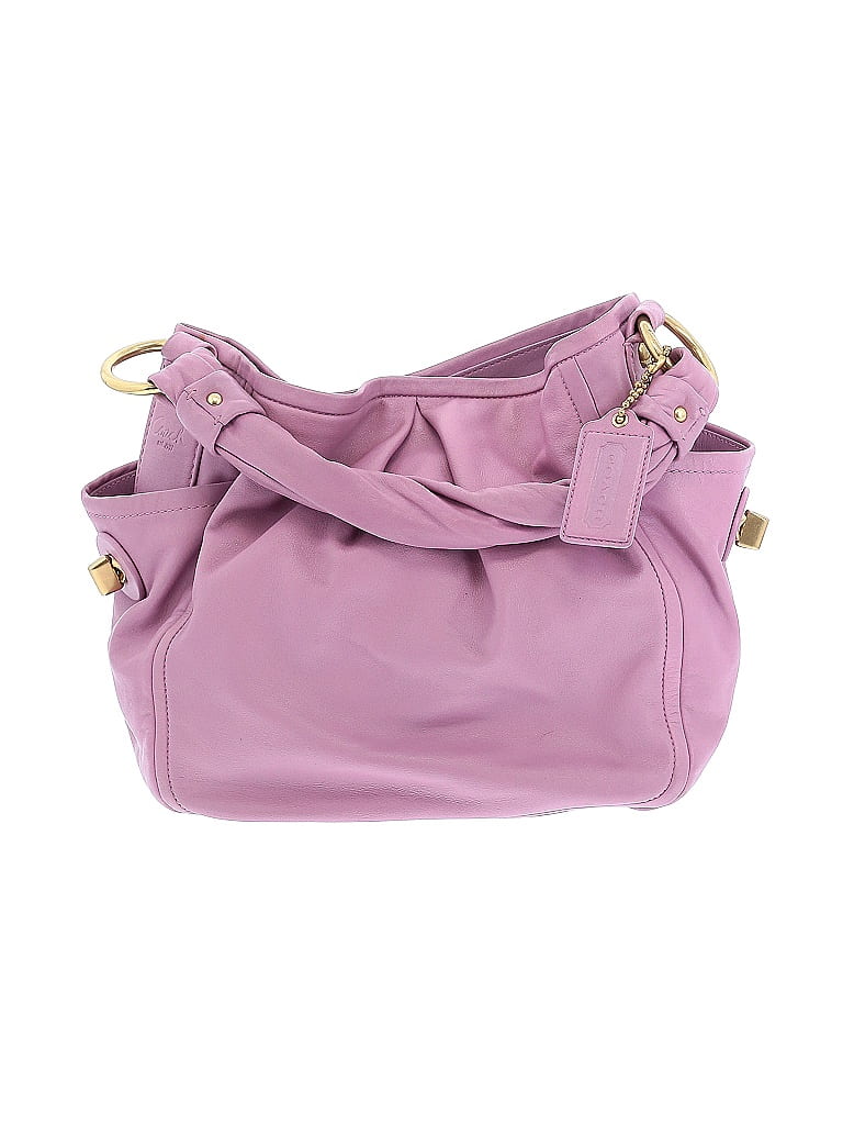 Coach 100 Leather Purple Leather Shoulder Bag One Size 74 off thredUP