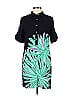 LILLY 100% Rayon Graphic Tropical Green Casual Dress Size 6 - photo 1