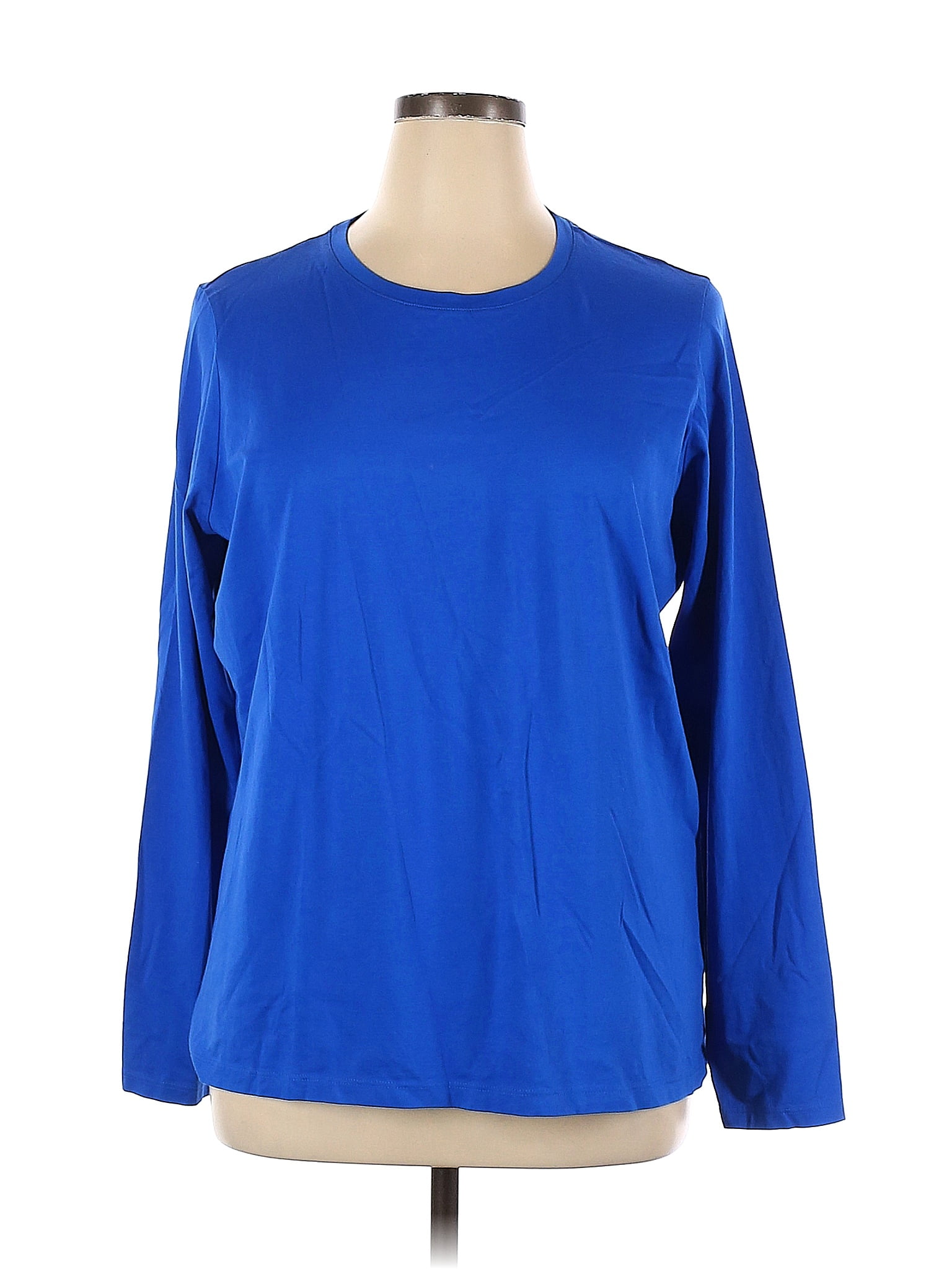 Lands' End 100% Cotton Blue Long Sleeve T-Shirt Size XL - 76% off | thredUP