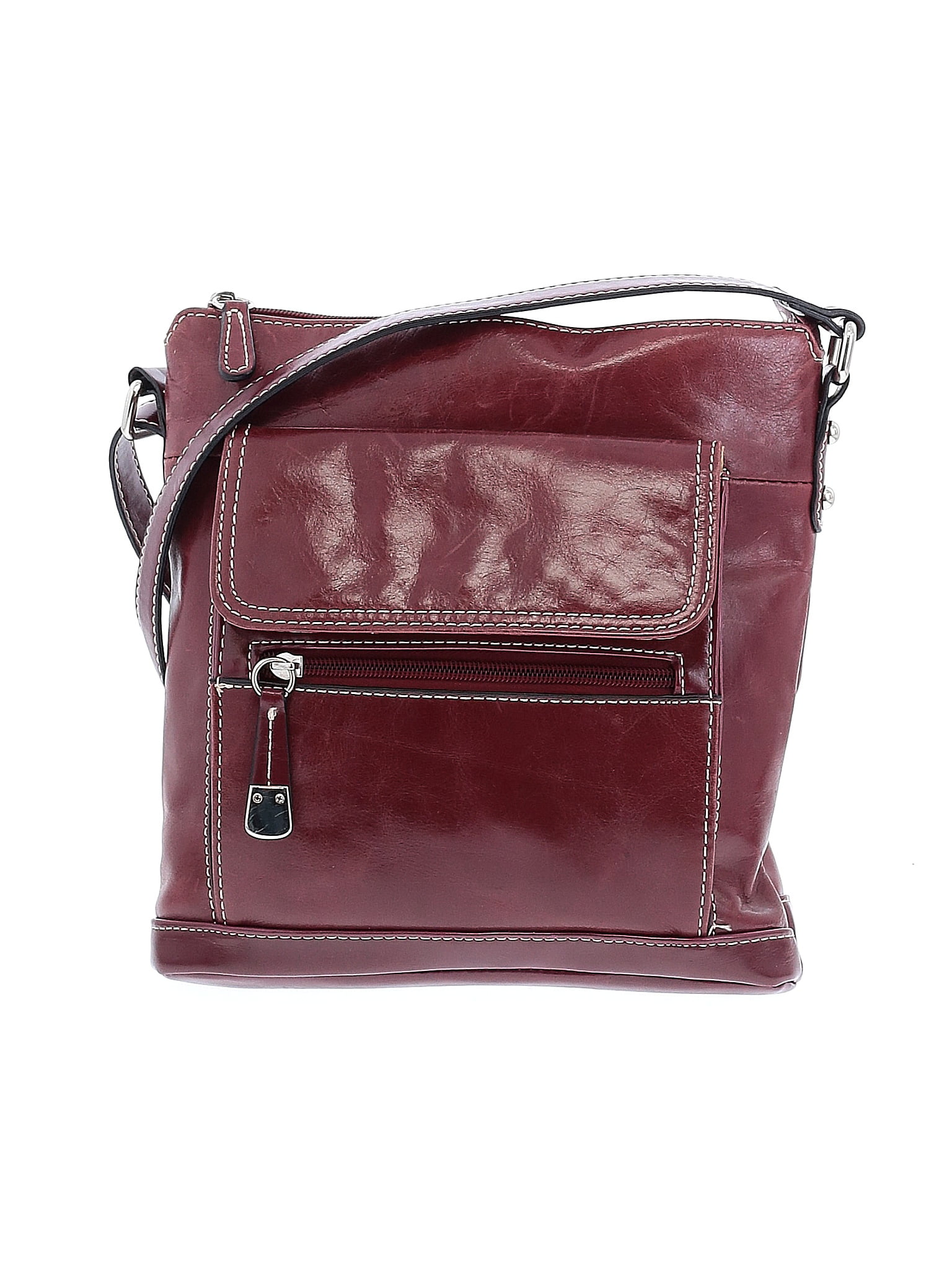 Giani Bernini, Bags, Giani Bernini Red Leather Crossbody Bag