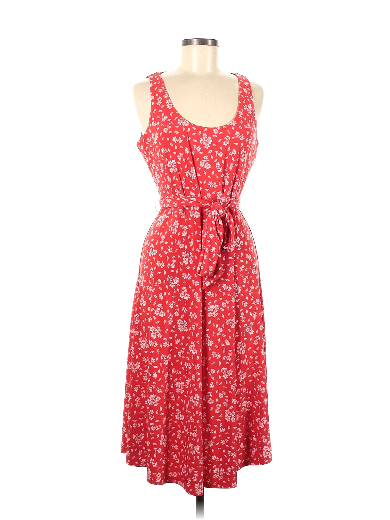 Lauren By Ralph Lauren Floral Red Casual Dress Size 6 - 68% Off 