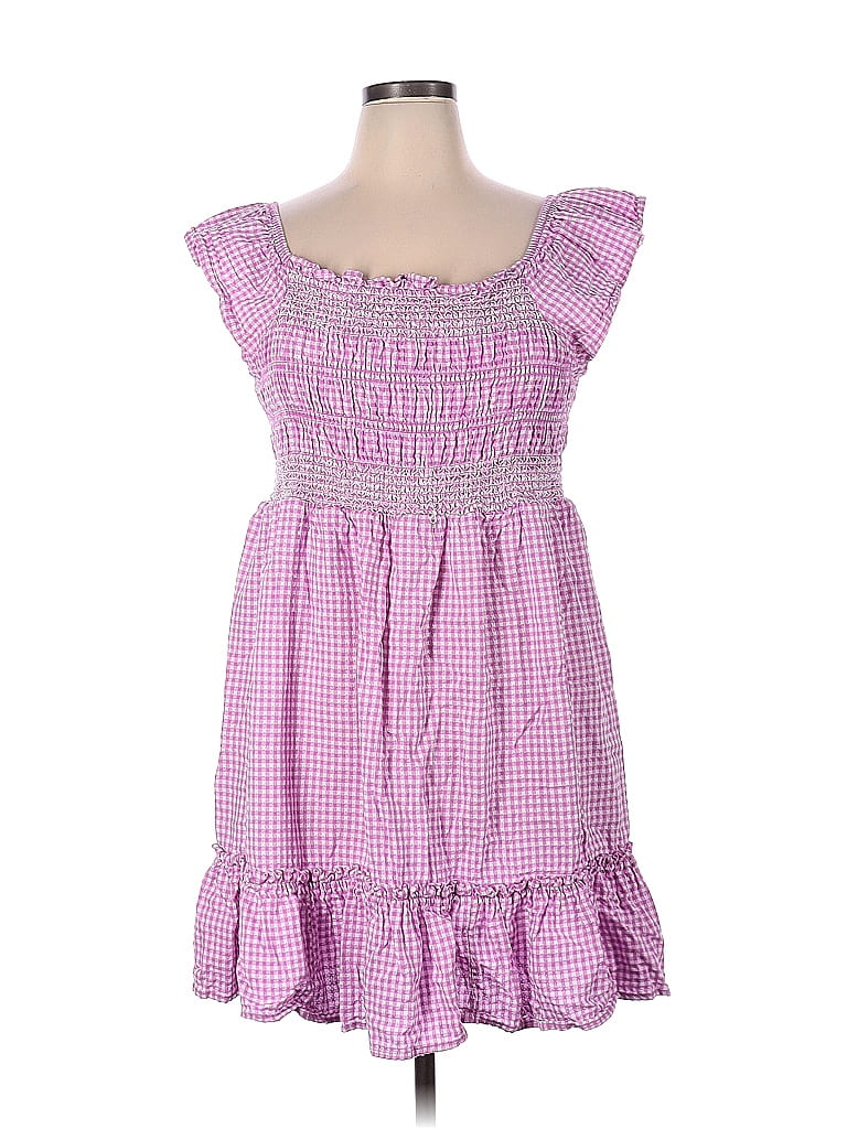 Terra & Sky 100% Cotton Purple Casual Dress Size 1X (Plus) - photo 1